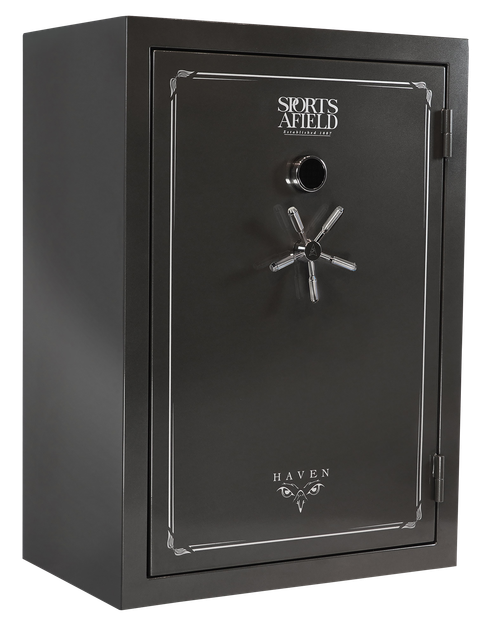 Sports Afield Haven, Electronic Keypad/Key Entry Gun Safe, Dark Gray Metallic Steel Finish 