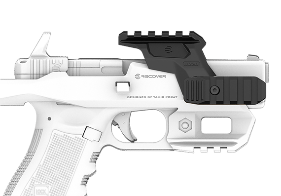 Recover Tactical Brace Upper Rail, MIL-STD-1913 Picatinny Rail, Glass-Reinforced Polymer, Black 