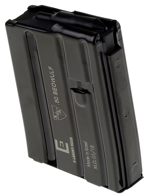 Alexander Arms MEB504, Magazine, 4 Rds, 50 Beowulf, Black Steel 