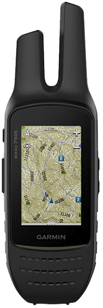 Garmin Rino 750t, Two-Way Radio GPS Navigator, Black 
