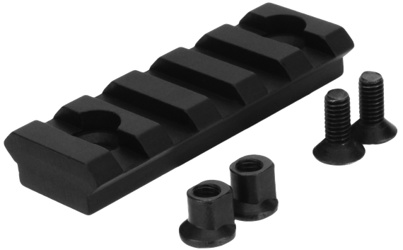 TacFire KeyMod Picatinny Rail 2 Inch 5 Slots, 5-Slot Accessory Rail, Black 