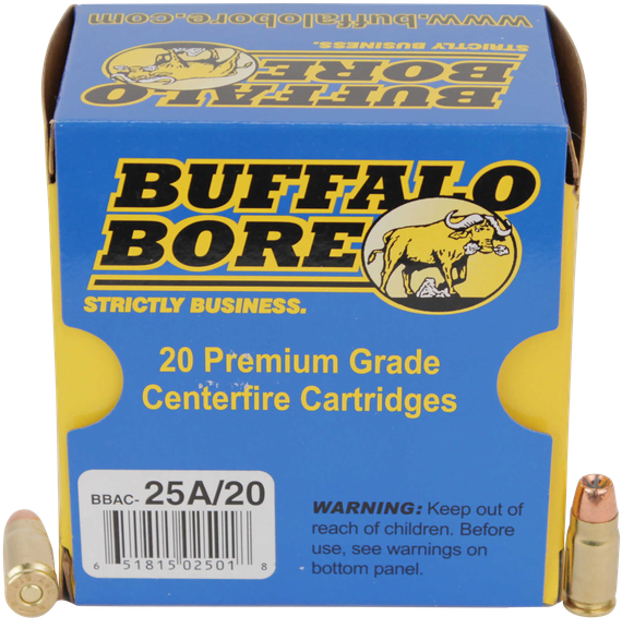 Buffalo Bore 25A20 Strictly Business, .357 SIG, 125gr Jacketed Hollow Point, 20 Rds 