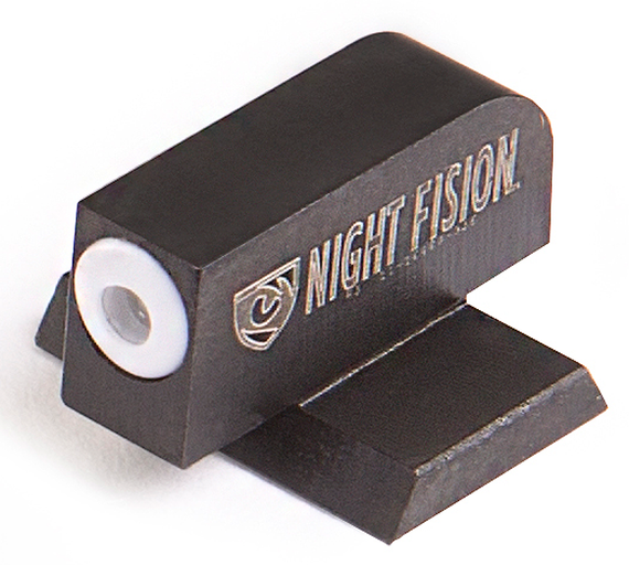 Night Fision Perfect Dot Tritium Front Sight, Green Tritium White Outline, Black 