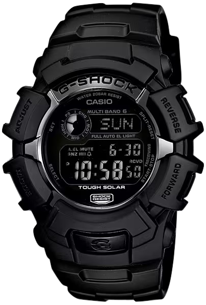 Casio G-Shock GW2310FB-1, Tough Solar, Multi-Band 6 Atomic Timekeeping, Black Resin, Black IP Stainless Steel Bezel 