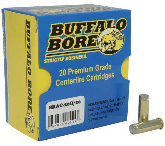 Buffalo Bore 20D20 Strictly Business, 38 Special, 150gr Hard Cast Wadcutter, 20 Rds 