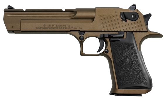 Magnum Research Desert Eagle Mark XIX, 44 Rem Mag, 6.00" Barrel, 8+1 Rds, Burnt Bronze Cerakote - 761226087328 