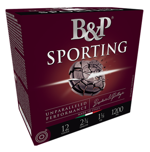B&P Sporting Clay, 12 Gauge, 2.75" Shell, 1 oz #8 Shot, 25 Rounds 