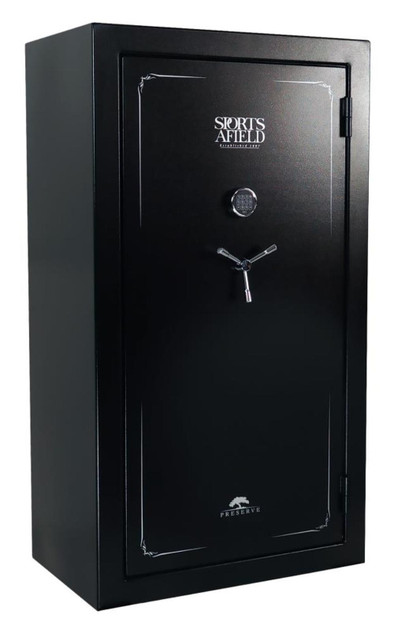 Sports Afield Preserve SA7240P, Gun Safe, Keypad/Key Entry, 60+8 Gun Capacity, Black Steel 
