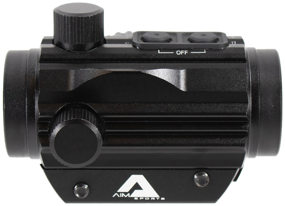 Aim Sports RD120PE, Red/Green Dual Illuminated 5 MOA Dot, 1x20mm, Black Hardcoat Anodized 