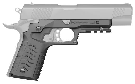 Recover Tactical CC3H-04 Grip & Rail System, Gray Polymer Picatinny Rail, Gray 
