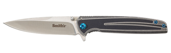 Smiths Products Imfima, 3.26" Drop Point Folding Knife, Bead Blasted Stainless Steel Handle, Gray 