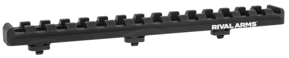 Rival Arms Picatinny Rail M-LOK 15-Slot, 15-Slot Picatinny Rail Attachment, Black Anodized 