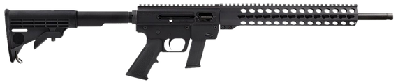 BLS Supply JRC45G3-TB/BL, 45 ACP, 17.00" Threaded Barrel, 13 Rds, Adjustable Stock, Black 
