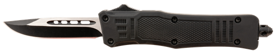 Steel River Knives Spartan Mini, Drop Point 2.75" Blade, OTF Automatic Knife, Black 