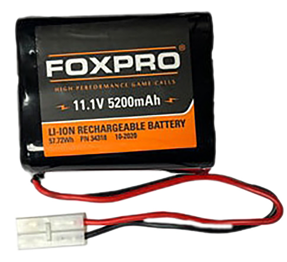 FOXPRO LB5200 Lithium Battery, 5200mAh Li-Ion Rechargeable Pack, Black 