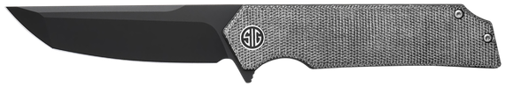Sig Sauer Knives Tsuru TS8BB, 154CM SS Tanto Blade, Salt & Pepper Micarta Handle, Black PVD Finish 