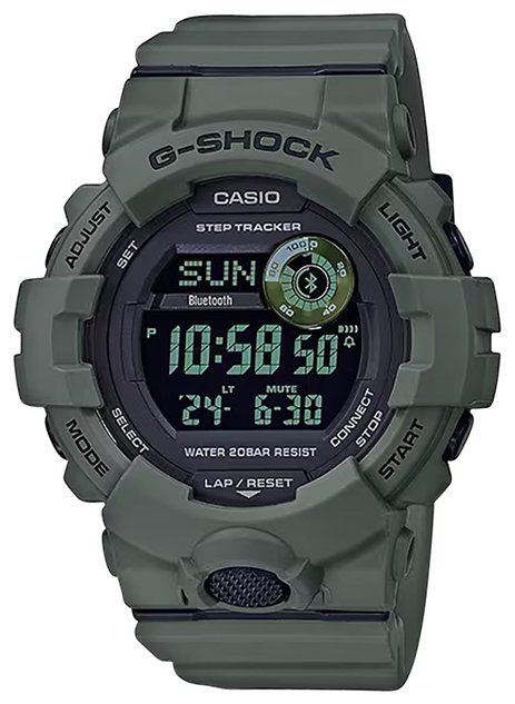 Casio GBD800UC-3 G-Shock Tactical Move Power Trainer Fitness Tracker, Green 