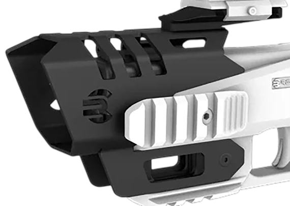 Recover Tactical GB20 Glass Breaker, 4-Slot Picatinny Optic Mount Attachment, Black Steel 