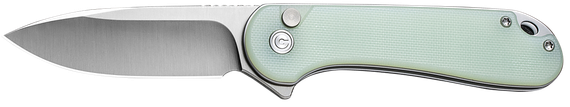 Civivi Elementum II, Button Lock Flipper, Natural Jade G10 Handle, Satin Nitro-V Drop Point Blade 