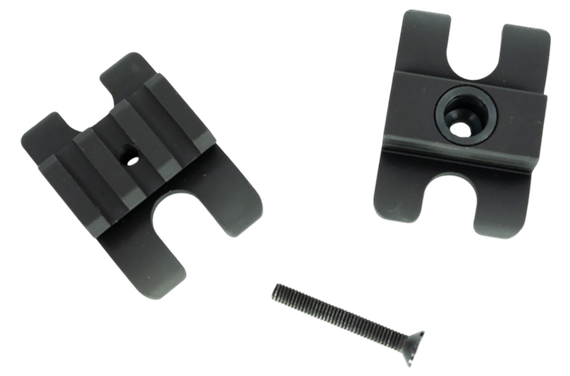 MAC 1014, Barrel Clamp with Picatinny Rail and QD Sling Socket, Black Anodized 