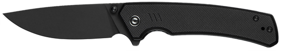 CIVIVI Merit, 3.28" 14C28N Black Stonewashed Drop Point Blade, Black G10 Handle 