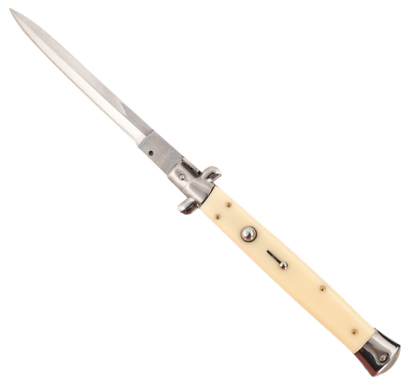 Steel River Knives Spartan Italian Dagger, 6.00" Blade, Ivory Synthetic Handle, Side Open 