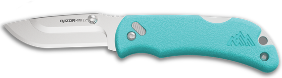 Outdoor Edge RazorMini, 2.20" Blade, Aqua ABS Polymer Handle 