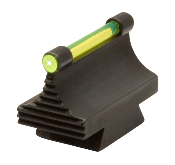 Truglo 3/8" Dovetail Front Sight .530" Green Fiber Optic Ramp, Black Steel Frame 