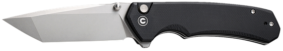Civivi Button Lock Brazen, 3.46" Tanto Blade, Black G10 Handle, Stonewashed Finish 