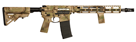 VKTR Industries VK-1PW, 5.56 NATO, 13.70" Threaded Barrel, 30 Rds, Adjustable Stock, Operational Field Camo 