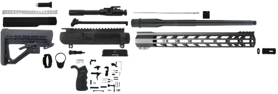 TacFire Rifle Kit, .308 Win AR Upper Parts, Black 