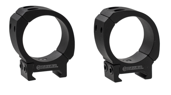 Wheeler Sporter Scope Rings, Bi-Weaver Style Picatinny 1" High, Black 