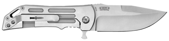 Camillus Dominator II, Titanium Bonded VG-10 Drop Point Folding Knife, Silver/Black 
