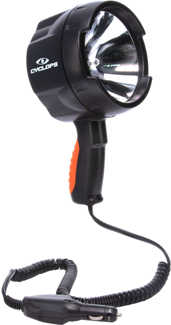 Cyclops CYCHS140012V Spotlight, 12V Direct, 1400 Lumens, Black Polymer 