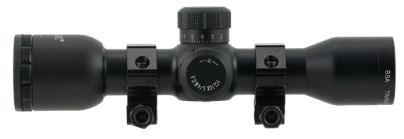 BSA TW4X30 Tactical Weapon, 4x30mm Mil-Dot Reticle, 1" Tube, Matte Black 
