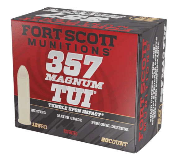 Fort Scott Munitions TUI .357 Magnum, 125gr Solid Copper Spun, 20rd Box 