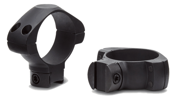 Konus 7419 Steel Rings, 30mm Medium Scope Rings for 3/8" Grooved .22 Rail/Airgun Receivers, Quick Release, Matte Black 
