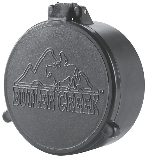 Butler Creek Flip-Open Objective Scope Cover, 57.20mm Objective, Size 40, Black Polymer 