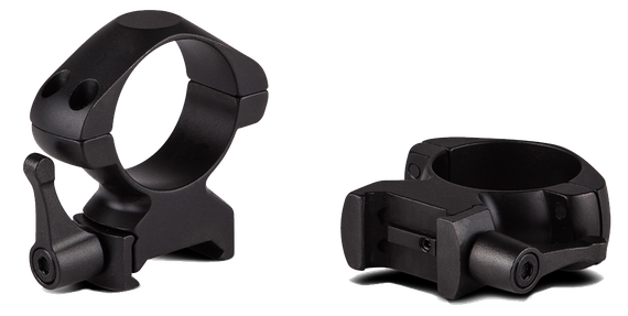 Konus 7409 Steel-QR Scope Rings, 30mm High Quick Release, Matte Black 