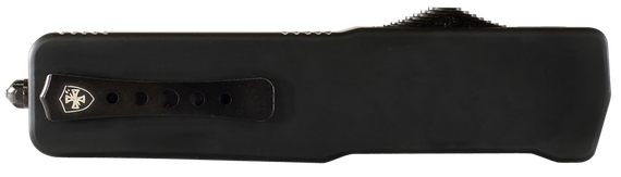 Templar Knife Premium Weighted Slim, 3.16" D2 Steel OTF Dagger, Black Oxide Stonewashed Blade, Black Aluminum/Rubber Handle, Black 