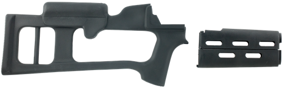 Advanced Technology Fiberforce, Stock Set, Fixed Thumbhole w/ Ventilated Handguard, Black Synthetic 