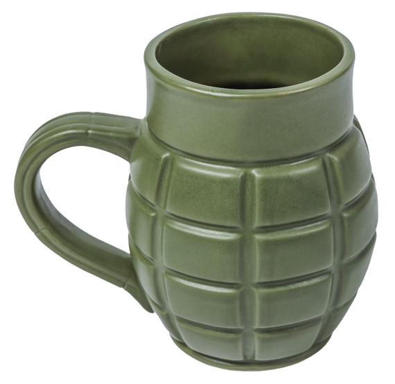 Caliber Gourmet Grenade Mug, Green Ceramic 