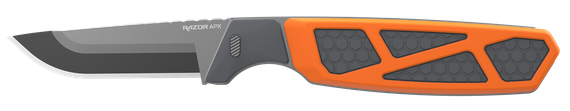 Outdoor Edge Razor APX, Fixed Blade Knife, Plain Edge, Orange 