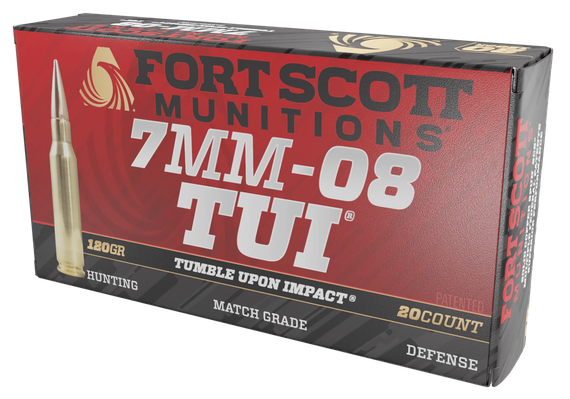 Fort Scott Munitions 7mm-08 TUI, 120gr Solid Copper Spun, 20 Rds 
