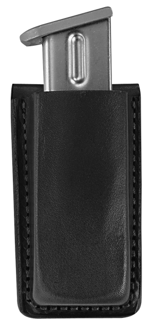 Bianchi Model 20A Open Top Magazine Pouch, Single Belt Clip, Full Grain Leather, Black 