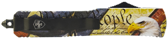 Templar Knife SEG332 Gen II Eagle Small, 2.69" Drop Point 440C Stainless Steel Blade, Eagle "We The People" Aluminum Handle, Glass Breaker, Nylon Sheath 