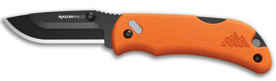 Outdoor Edge RazorMini, 2.20" Blade, Blaze Orange ABS Polymer Handle, Black Oxide Finish 