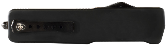 Templar Knife Premium Weighted Large OTF Dagger, Powdered D2 Steel Blade, Black Aluminum/Rubber Handle, Black 