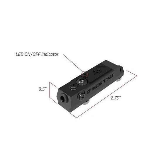 Crimson Trace Rail Master MTL Modular Tactical Laser, Green Beam, Black 