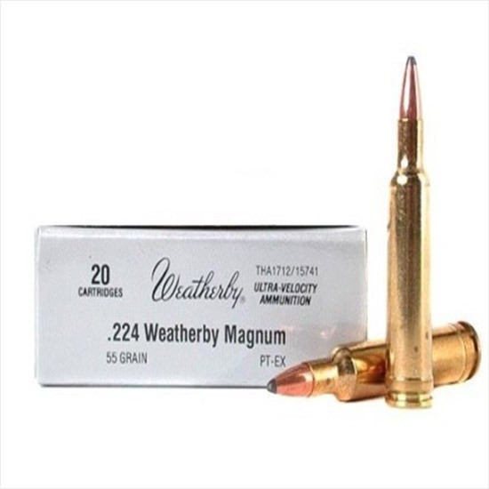 Weatherby Select Plus .224 Weatherby Magnum, 55 Grain Spire Point, 20 Rds 